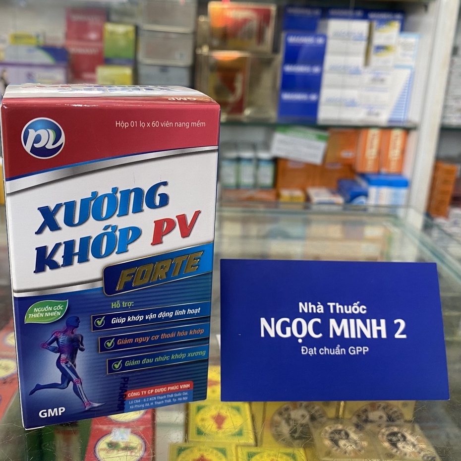 ✅ [Chính Hãng] Xương Khớp PV hộp (60 viên) giúp hỗ trợ bổ sung chất nhầy dịch khớp,tăng  bôi trơn dịch khớp,giúp khớp