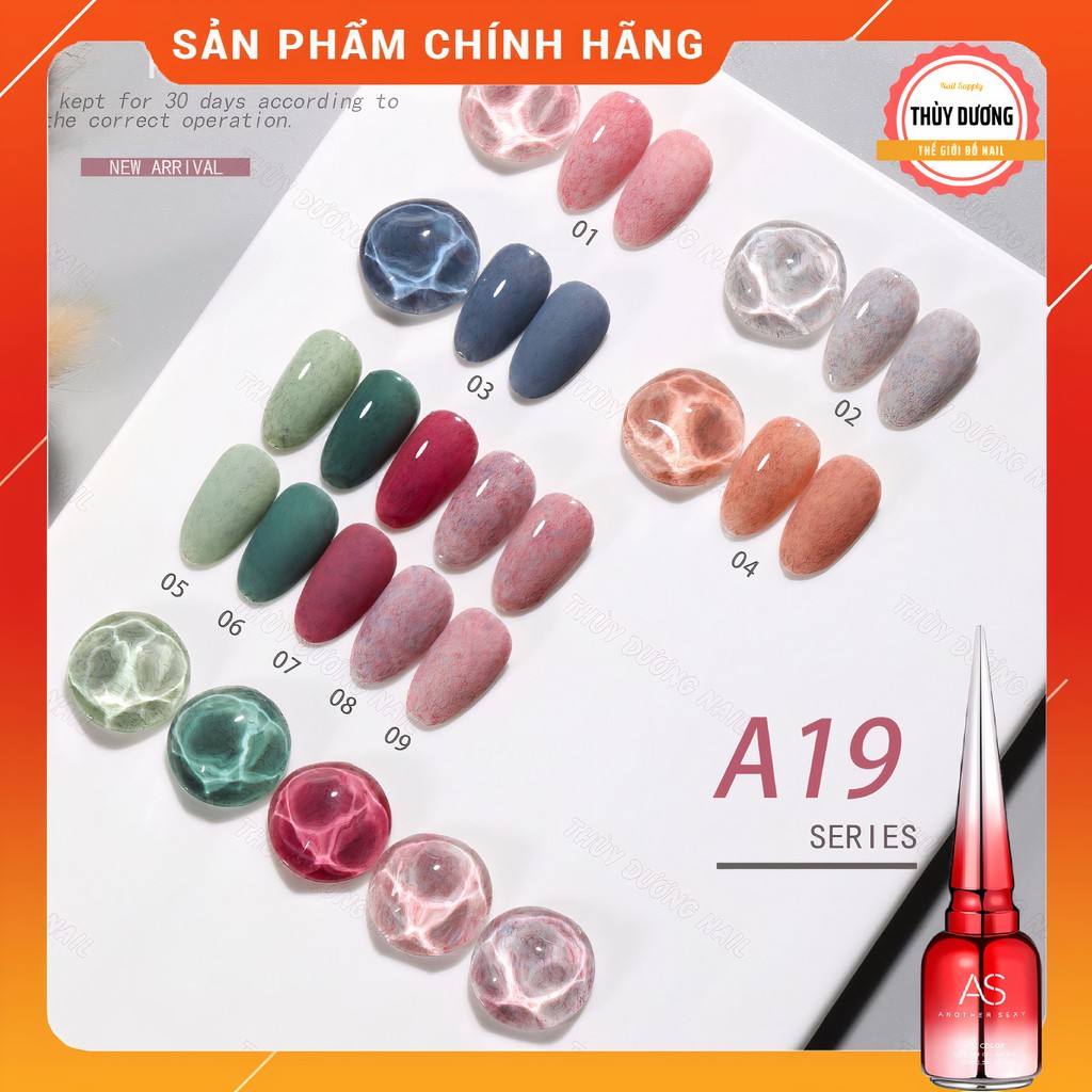 Sơn gel AS chính hãng chai đỏ mã A19 (sơn lông) 15ml