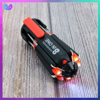 Tua vít 8 đầu đa năng có đèn LED chiếu sáng - Bộ Tô Vít Nhiều Đầu