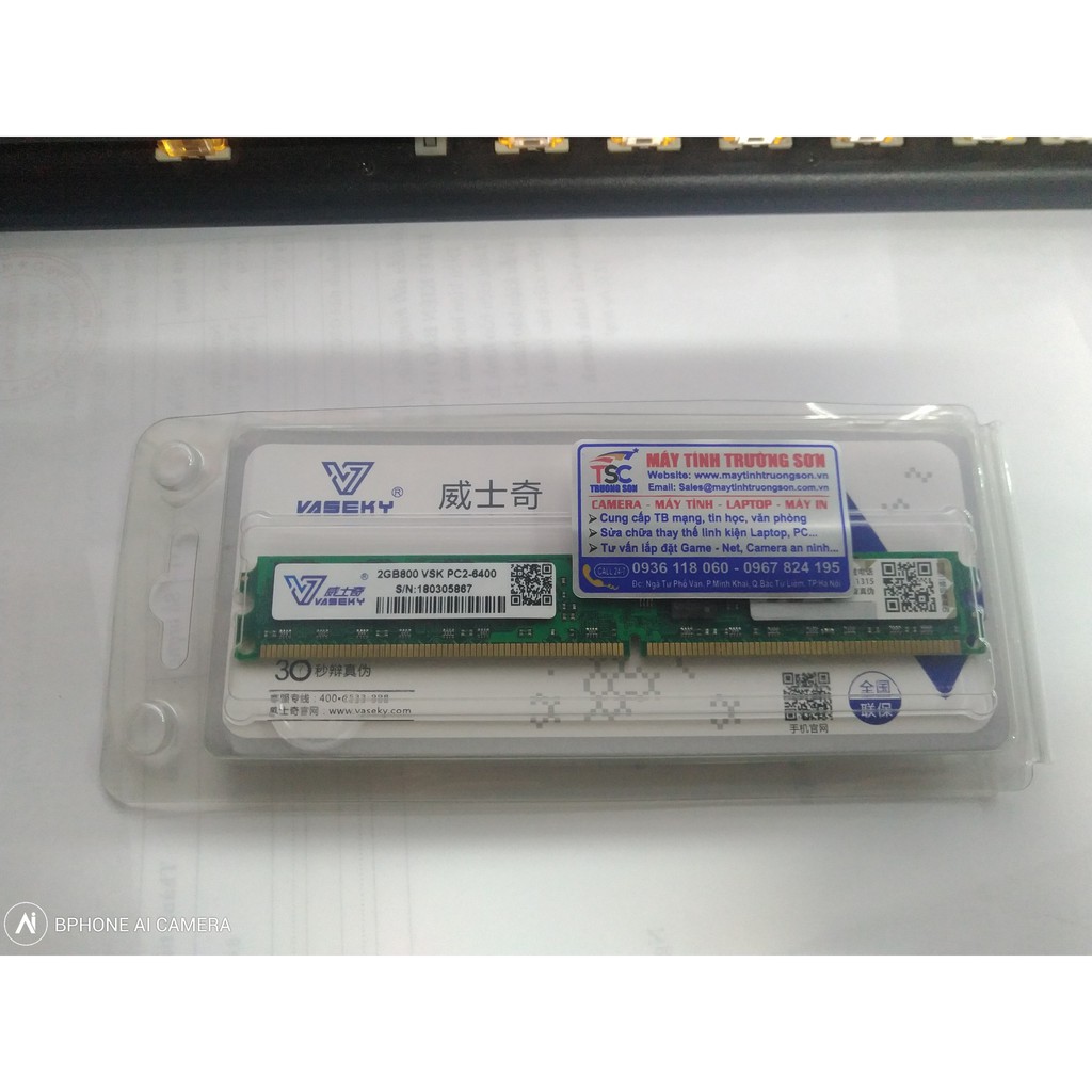 Ram PC Ddr2 2gb/800 16 Chip Hãng VASEKY