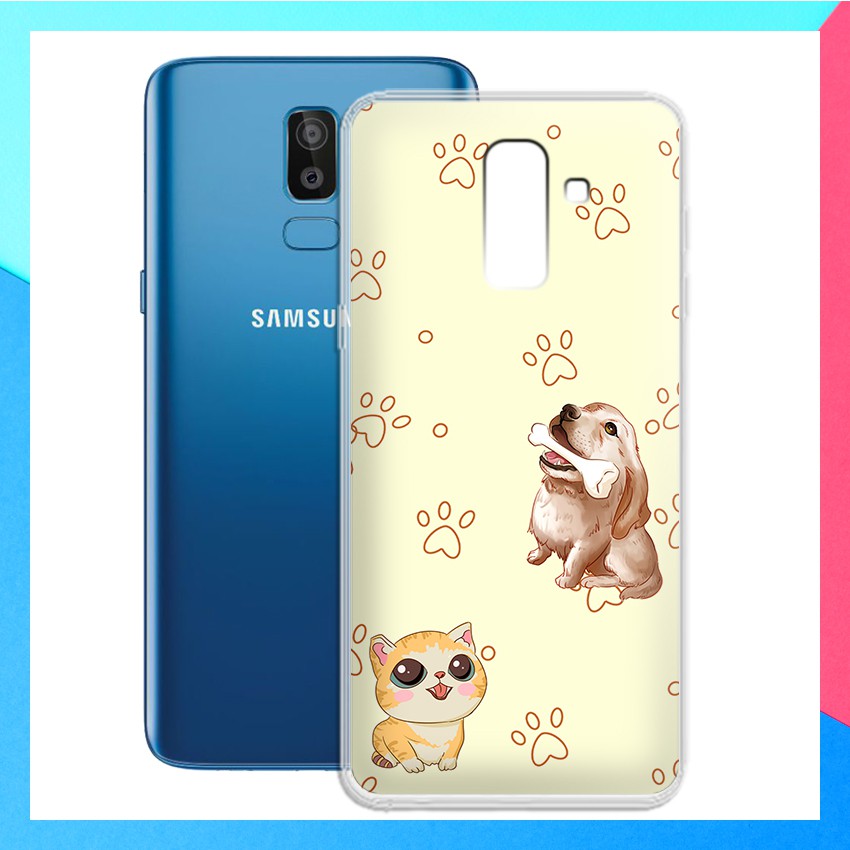 Ốp lưng Samsung Galaxy J8 in họa tiết anime chibi dễ thương - 01057 Silicone Dẻo