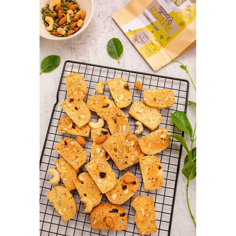 Bánh hạt dinh dưỡng Biscotti nguyên cám ăn kiêng, giảm cân nhiều vị 250g - ăn vặt cô nương béo