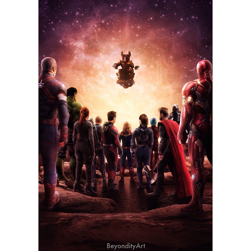 Hình dán STICKER Poster BIỆT ĐỘI SIÊU ANH HÙNG MARVELS AVENGERS