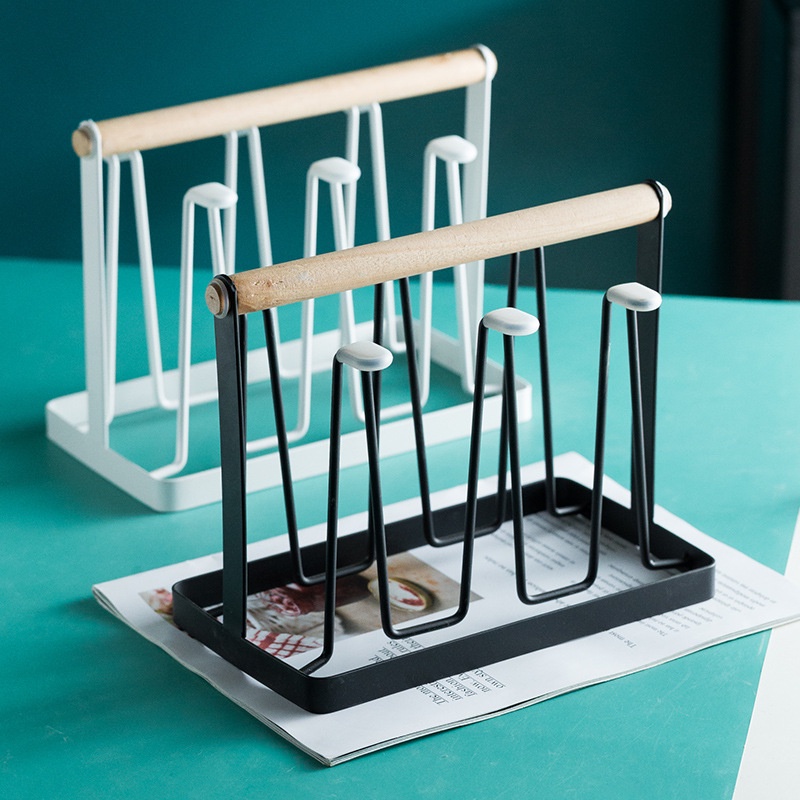 Giá úp ly, cốc bằng sắt để bàn