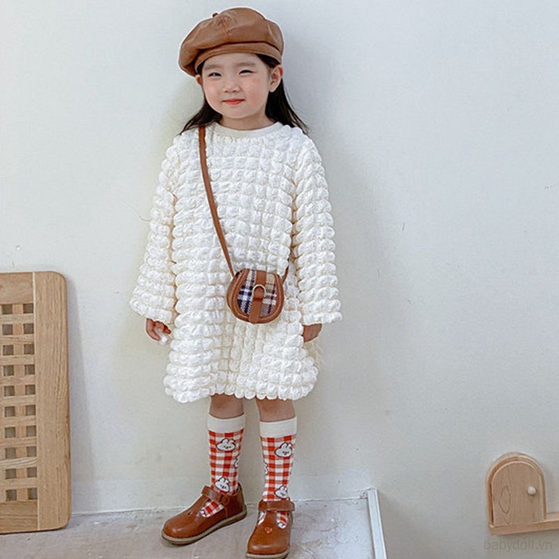 Túi Đeo Chéo Họa Tiết Ca Rô Phong Cách Retro Dành Cho Bé Gái