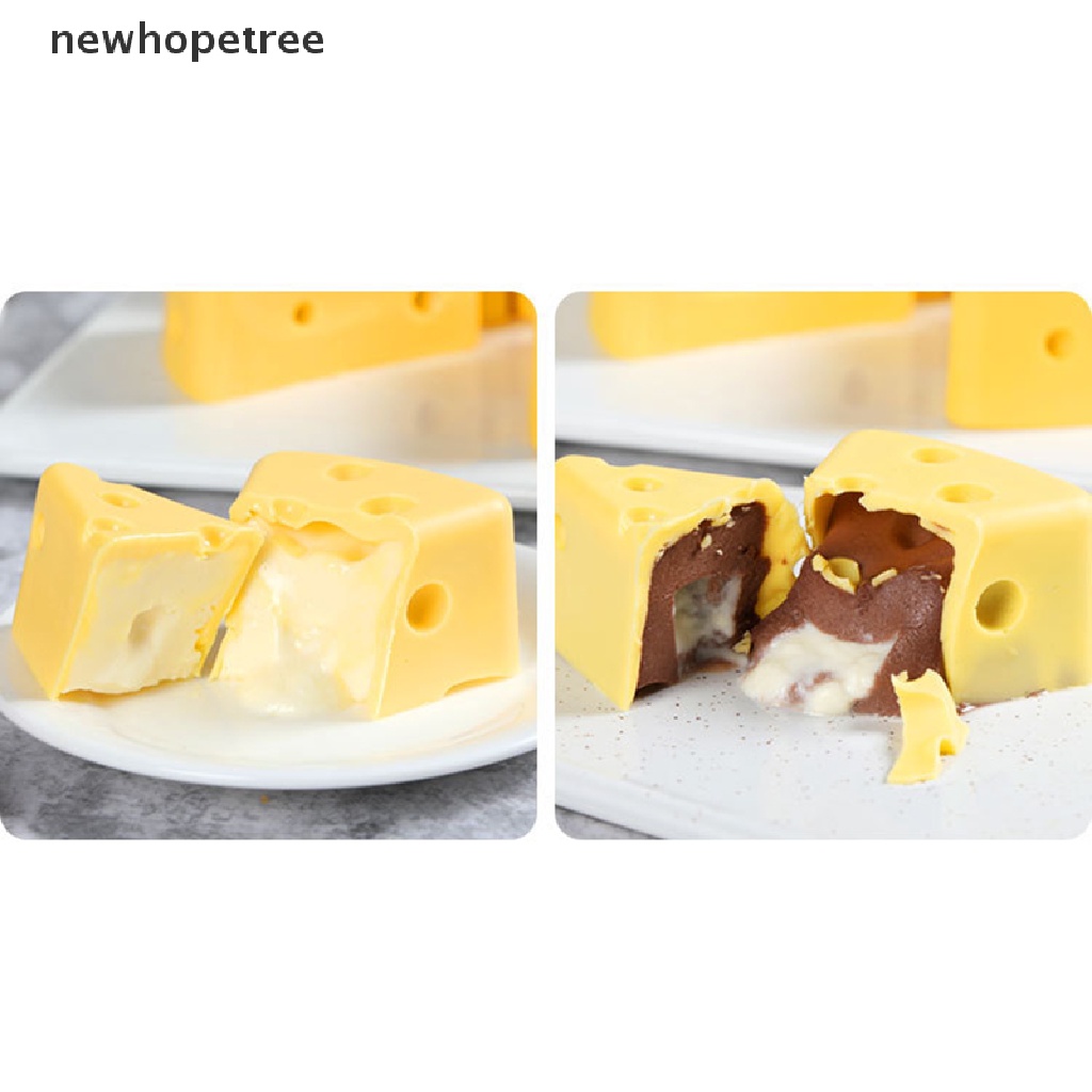 Khuôn Silicone Tạo Hình Làm Bánh Mousse Tráng Miệng Hình Phô Mai 3D