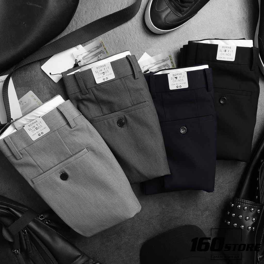Quần âu màu đen, ống côn, dáng Hàn | BigBuy360 - bigbuy360.vn