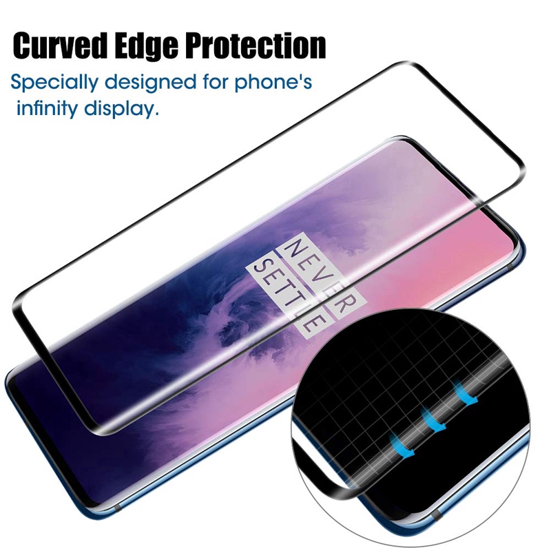 OnePlus7 Pro Tempered Glass Screen Protector For OnePlus 7 Pro 6T 6 5T 5 Full Glue Screen Protector &amp; Camera Lens Glass Protector