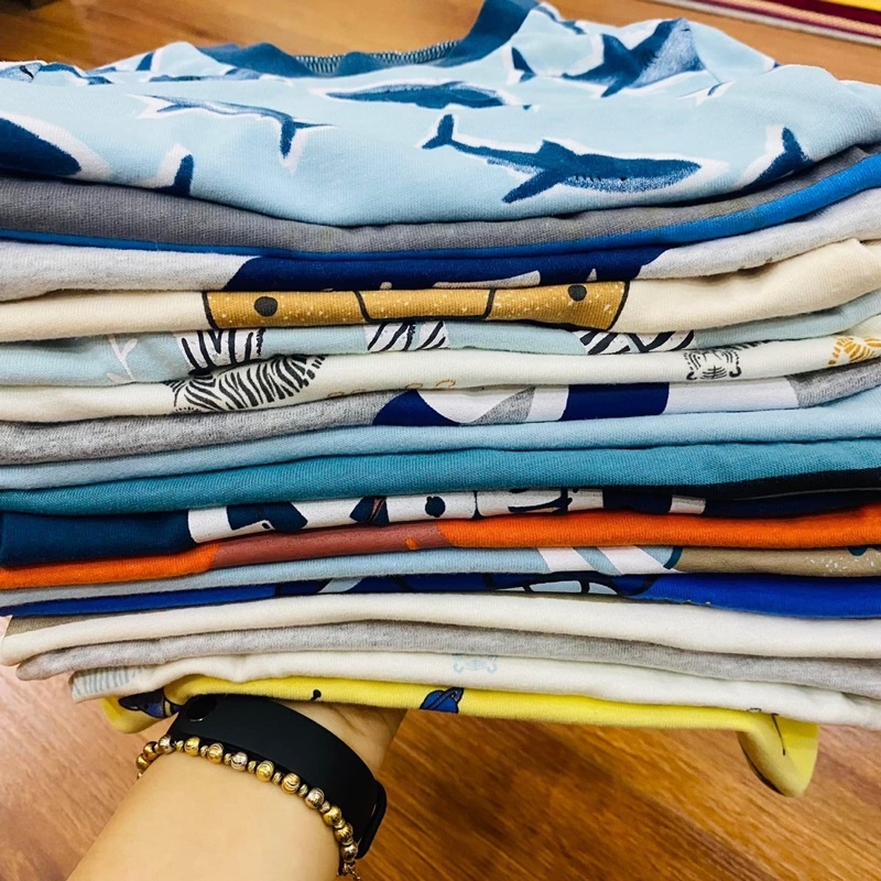 Áo cotton dài tay bé trai