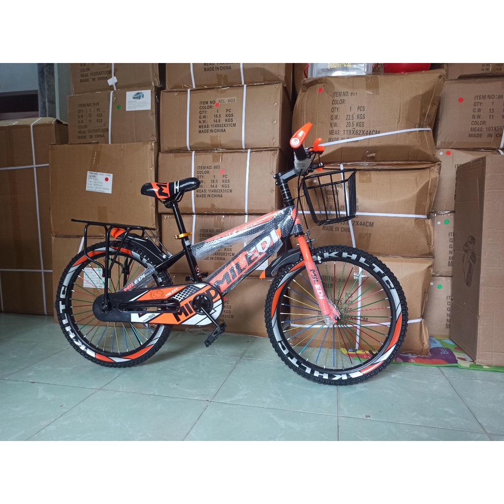 XE ĐẠP TRẺ EM CHO BÉ TỪ 3 ĐẾN 10 TUỔI TẶNG KÈM GIỎ VÀ GACBAGA  - XE ĐẠP THỂ THAO - XE ĐẠP ĐỊA HÌNH