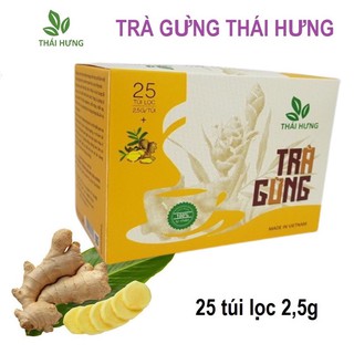 TRÀ GỪNG _An Thái Hưng _Hộp25*2.5g_Tăng huyết áp thấp,giải cảm lạnh.