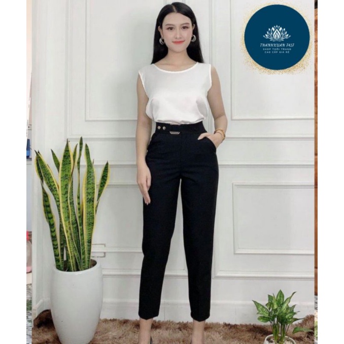 #333_  QUẦN BAGGY nữ công sở đại lưng 2 cúc bấm