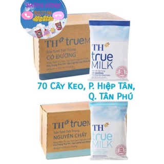 Mua 1 thùng tặng 4 hộp 180ml.Thùng 48 bịch sữa tươi tiệt trùng TH True Milk 220ml Có đường / Không đường / Ít đường