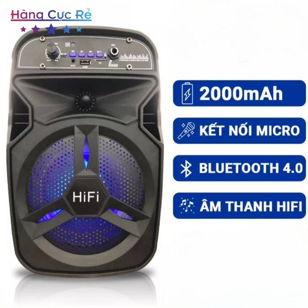 Loa kẹo kéo hát karaoke bluetooth không dây giá rẻ, mẫu BT06 mini cho gia đình - Shop Hàng Cực Rẻ