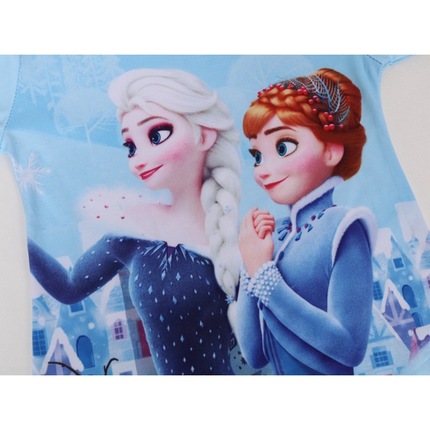 Áo ngủ tay dài in hình công chúa Elsa &amp; Anna trong phim Frozen cho bé gái