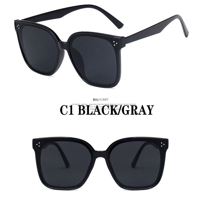 Kính mát gọng vuông phong cách retro thời trang cho nam nữ