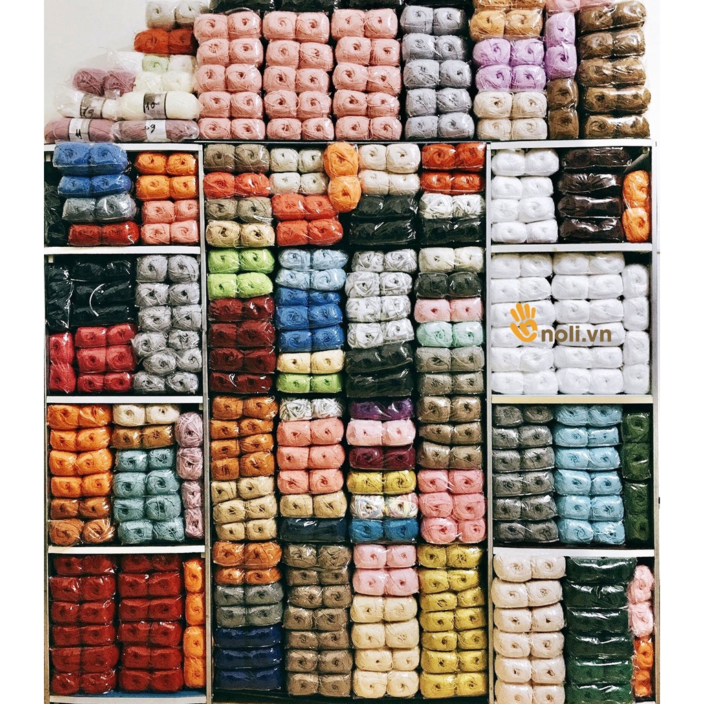 Len milk cotton 125g loại 1 se tròn, săn chắc, tơi xốp, đan móc khăn, áo, túi xách, thú bông cho bé (Mã 41 đến 81)
