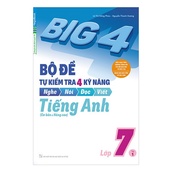 Sách - bộ đề tự kiểm tra 4 kỹ năng nghe - nói - đọc - viết (cơ bản và nâng cao) tiếng anh lớp 7 tập 1