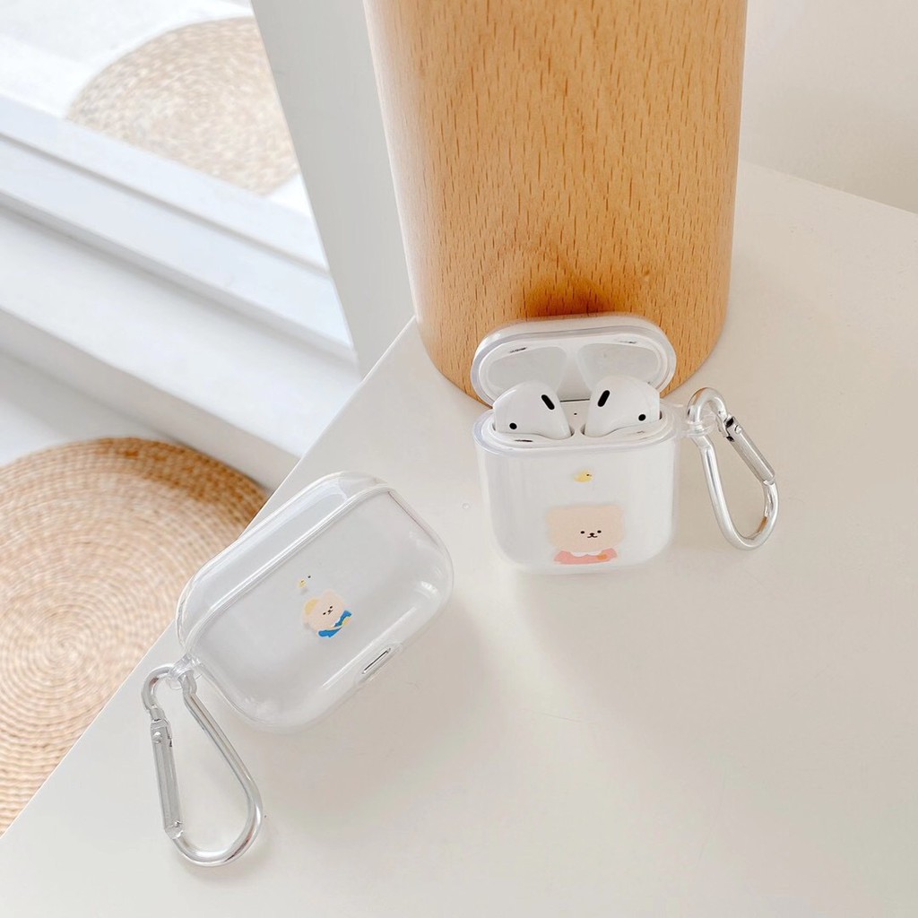 Vỏ Bảo Vệ Hộp Đựng Tai Nghe Airpods Pro Hình Gấu Đáng Yêu Kiểu Nhật Hàn Ốp | BigBuy360 - bigbuy360.vn