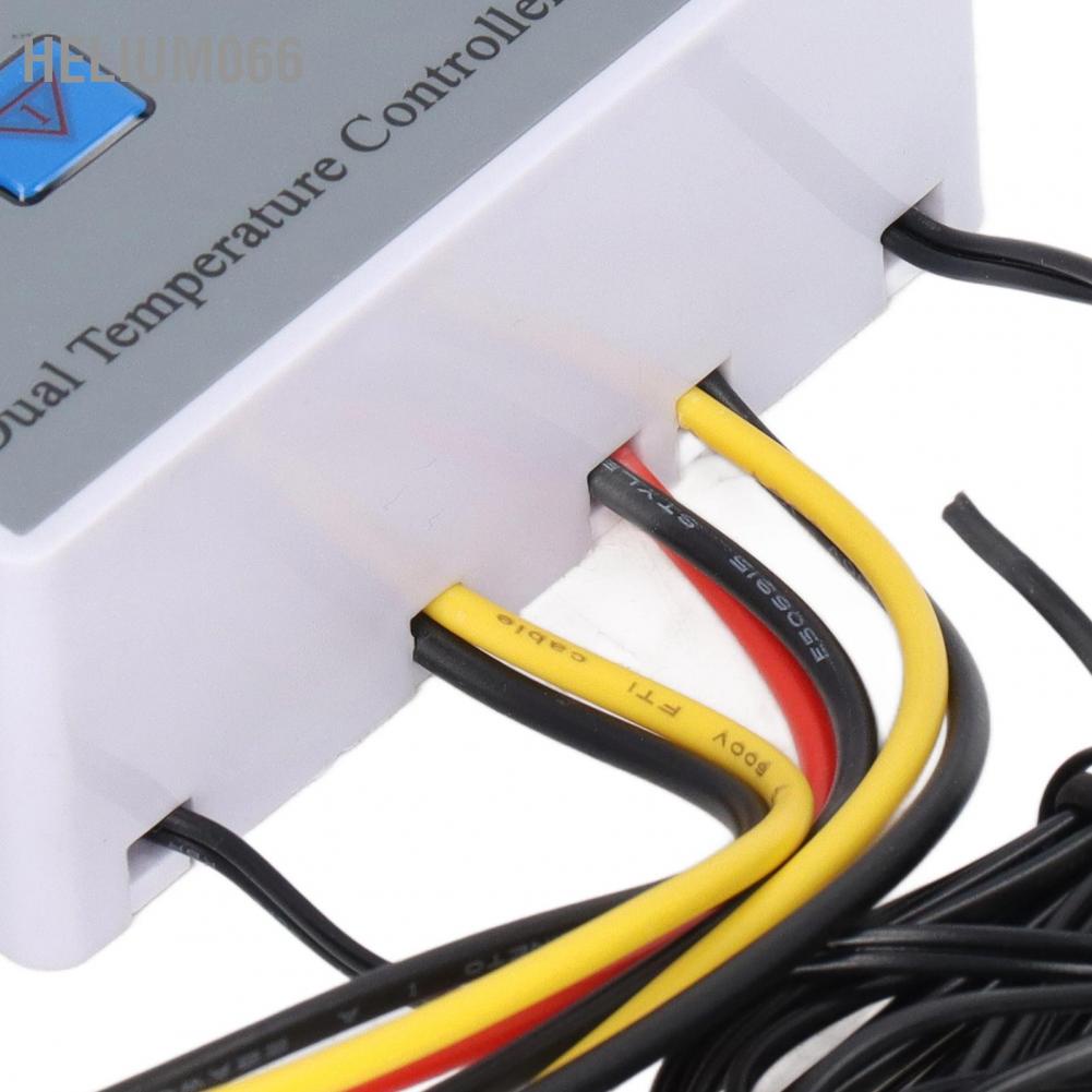 Helium066 Dual Display Temperature Humidity Controller Heating Cooling Thermostat Switch NTC 10K Sensor 12V