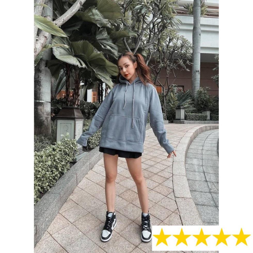 Áo khoác Hoodie nam trơn màu Xám Chì -  quần áo nam nữSTORE