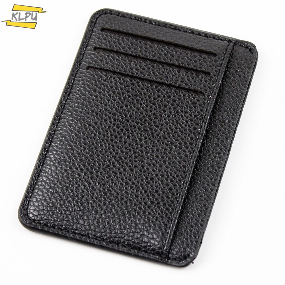 Ví Da PU 6 Ngăn Siêu Mỏng Đựng Thẻ Tiện Dụng Cho Nam Giá Đỡ