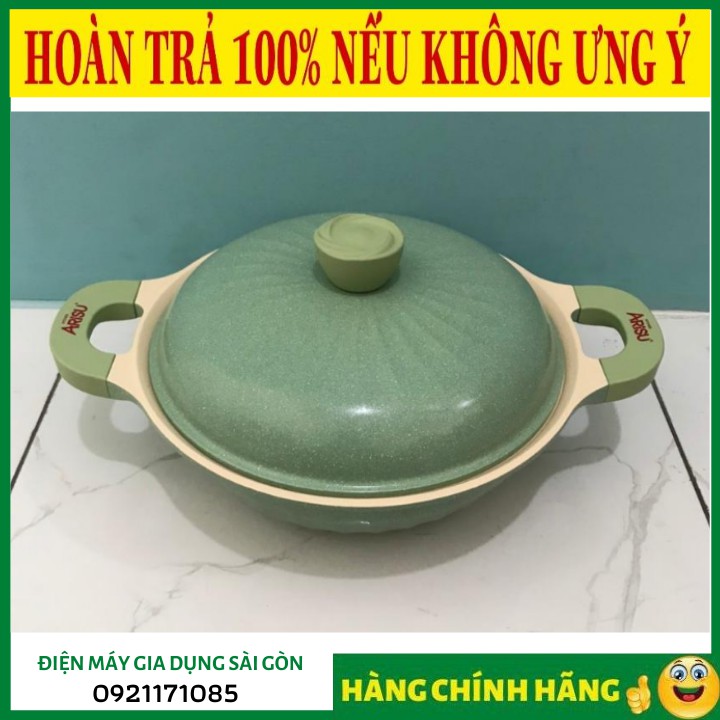 Nồi kháng khuẩn phủ TITANIUM 7 lớp Happy Home Pro màu xanh lá size 28cm - HP-XL28