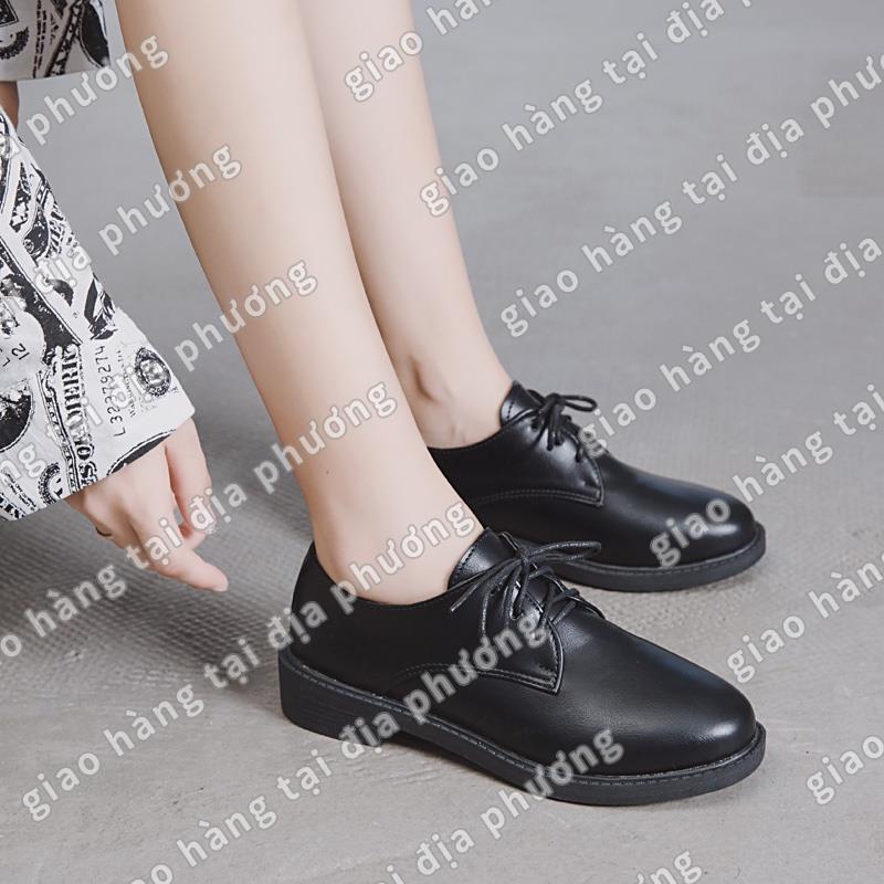 XẢ KHO ♠Giày da nữ kiểu dáng trang trọng phong cách Anh Quốc