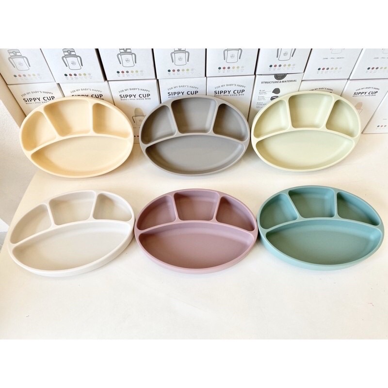 Nắp đậy kiêm đĩa có hoạ tiết Blumama _ Modui_ Hàn Quốc