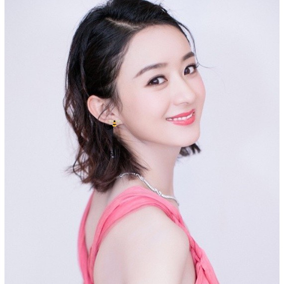 Bông tai Bạc 925 Phong Cách Hàn Quốc - BEE xinh xắn ( Cao Cấp )- ẢNH CHỤP THẬT