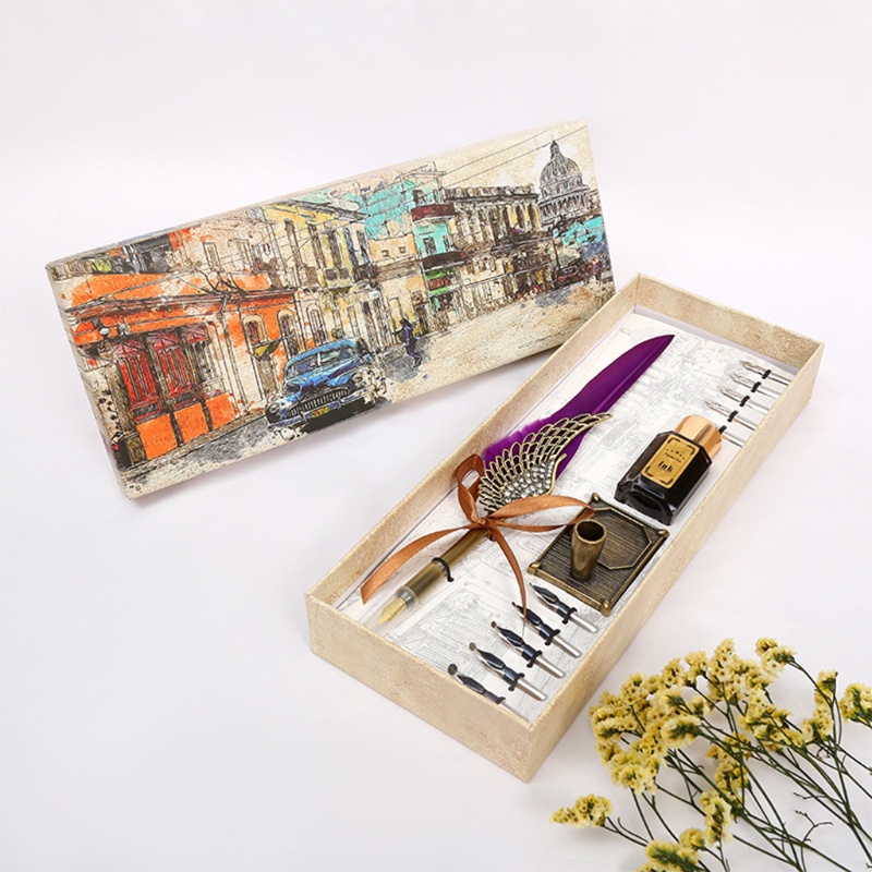 Set 10 Nắp Đậy Bút Mực Kiểu Retro Tiện Dụng