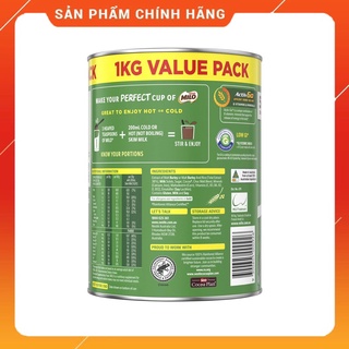 SỮA BỘT MILO ÚC HỘP 1 KG