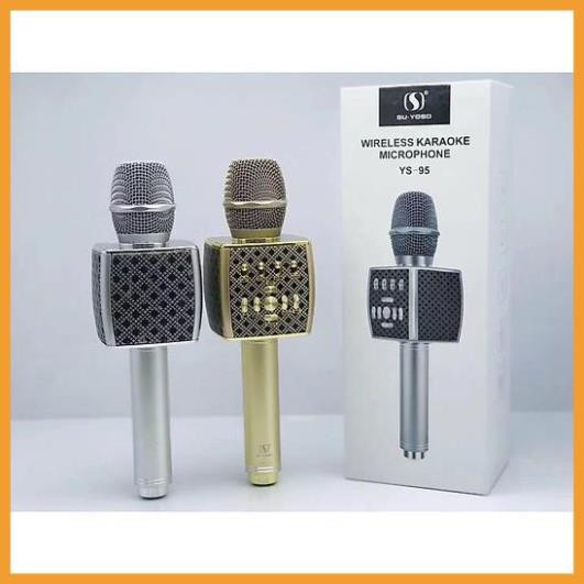 ⚡Giá Rẻ⚡ Mic không dây Karaoke Bluetooth  YS-95 Tích Hợp Loa Bass Không Dây Dùng Hát Tại Nhà Hoặc Livetream