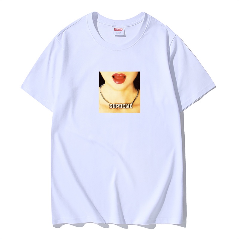 Áo Thun Cotton Tay Ngắn In Chữ Supreme Cổ Điển Thời Trang Mùa Hè Dành Cho Cặp Đôi