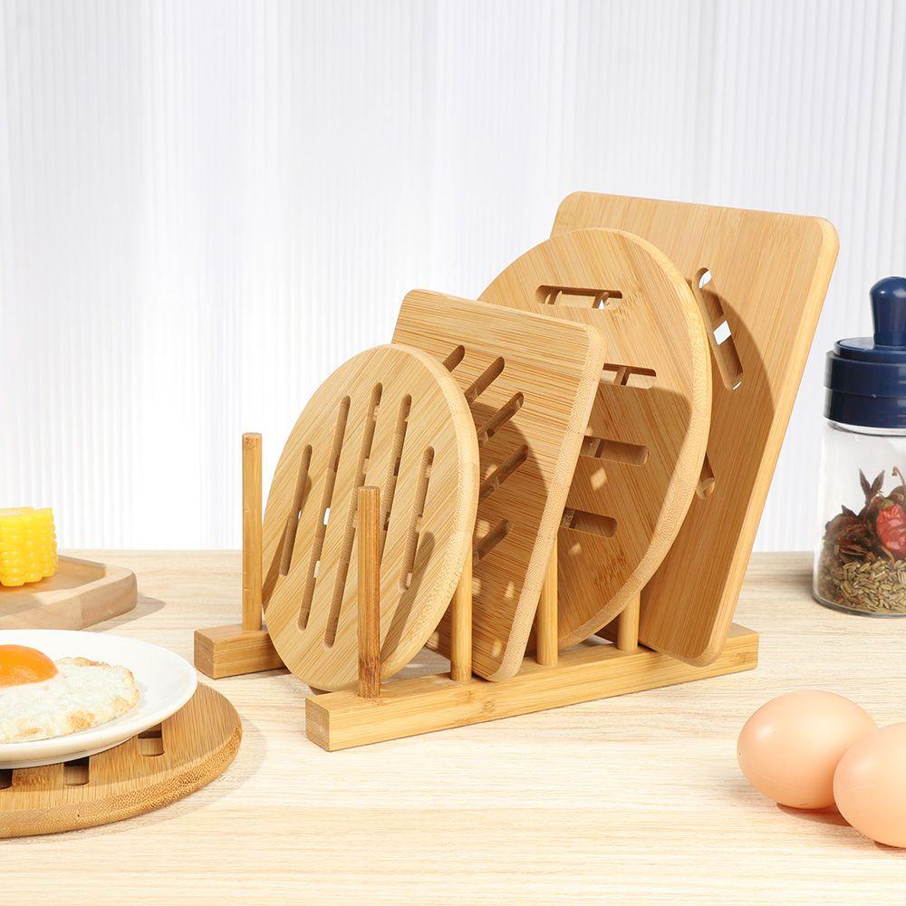 Tấm Lót Bàn Ăn Bằng Tre Mềm Cách Nhiệt Chống Trượt Tiện Dụng Cho Gia Đình