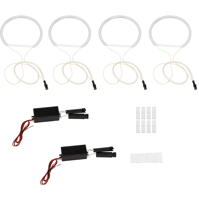 Bộ 4 Đèn Pha LED CCFL Màu Trắng Hình Tròn Cho BMW E36 E46 E39 E38