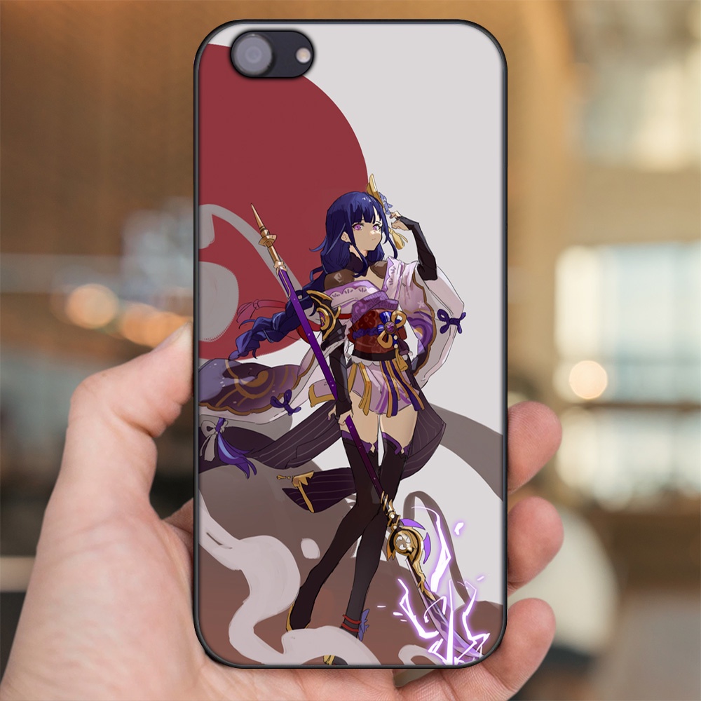Ốp lưng Oppo F7 Youth viền đen in hình Raiden Shogun Genshin Impact