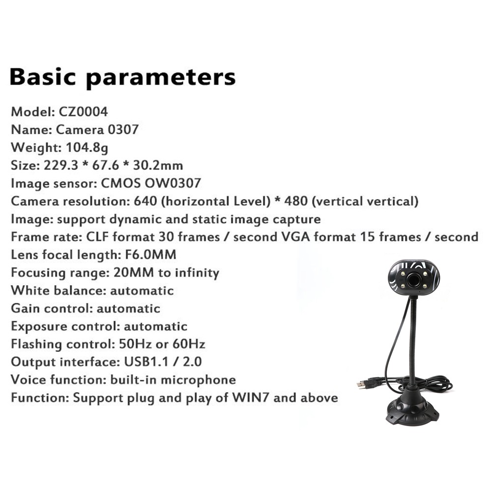 Webcam HW HD 480p kèm micro cho máy tính để bàn/Laptop | BigBuy360 - bigbuy360.vn