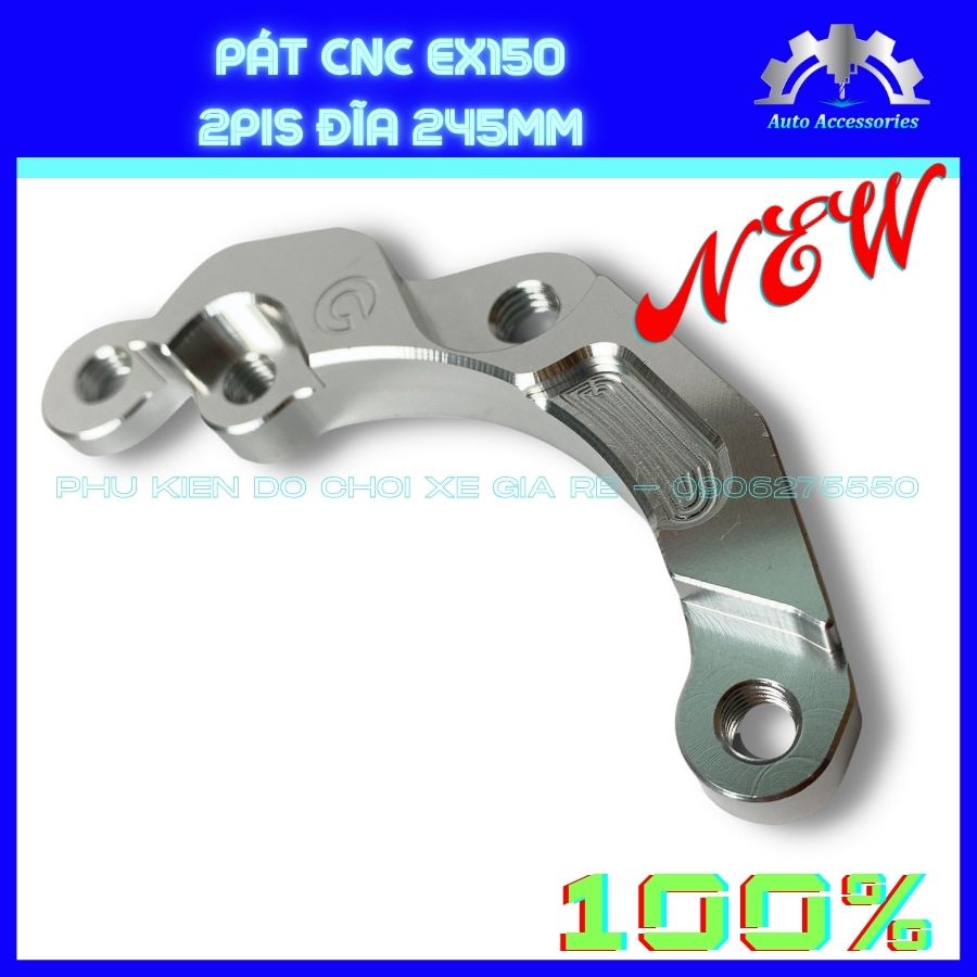 PÁT CNC - Pát Trước Exciter 150 Ex150, gắn Trước với đĩa ZIN size 245mm, HEO DẦU 2PIS như: Brcmbe, Nissin, Adelin,...