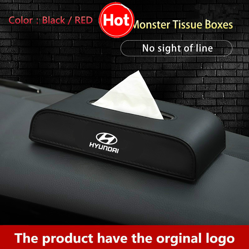 Hộp Đựng Khăn Giấy Cho Hyundai Logo Ioniq Hybrid Elantra Tucson Reina Santa Fe Kona Accent Ix35