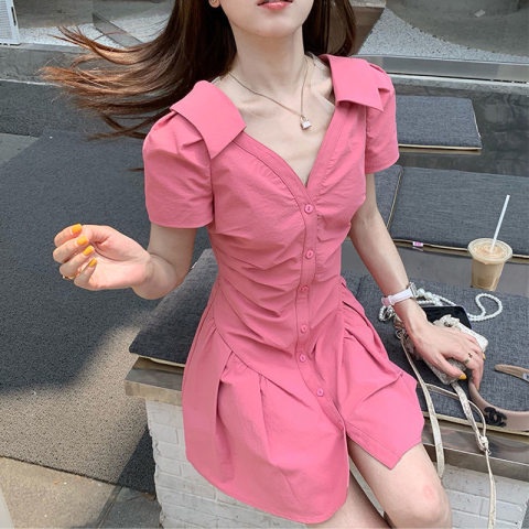Đầm nữ Perty cổ V ôm dáng đơn giản thời trang