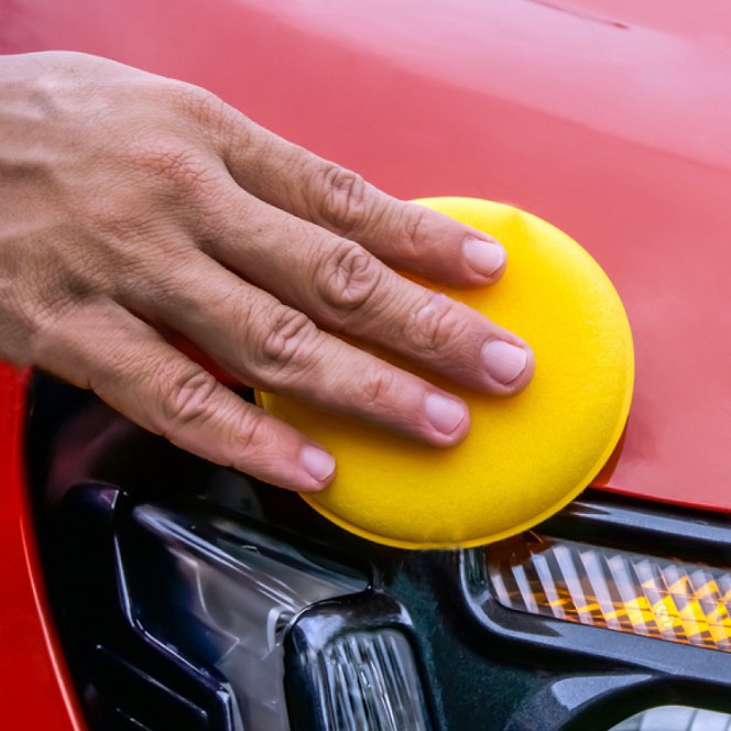 Car cleaning sponge 10*2CM polishing waxing and pressing small sponge Car waxing sponge