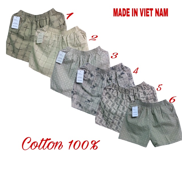 Combo 5 Quần đùi nam cotton