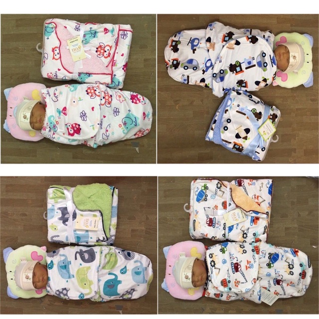 Set ủ kén chăn lông cho bé