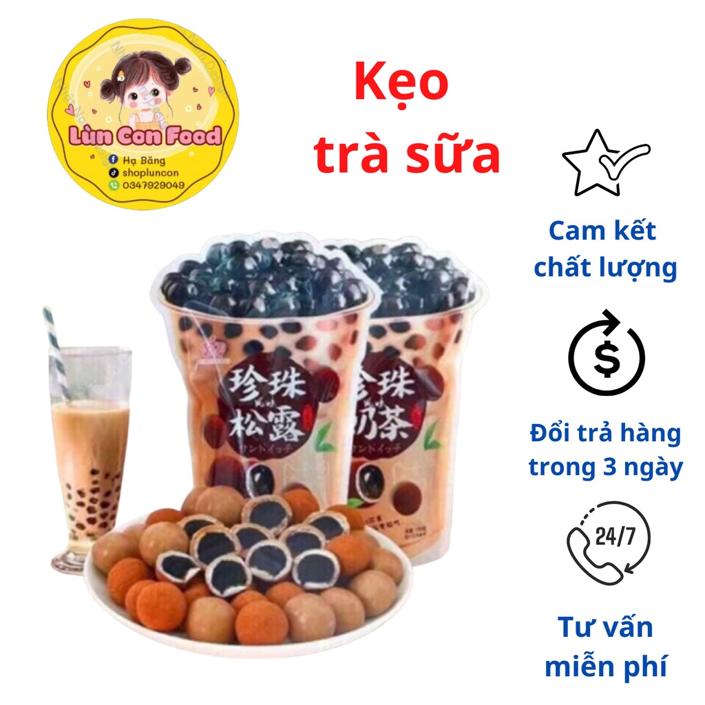 kẹo trà sữa trân châu Đài Loan siêu ngon - Lùn Con Food