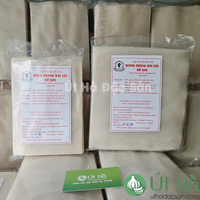 Bánh Tráng Đại Lộc Quảng Nam Bịch 500gr Bánh Tráng Cuốn Thịt Heo Ngon Tuyệt Vời - Út Hà Đặc Sản