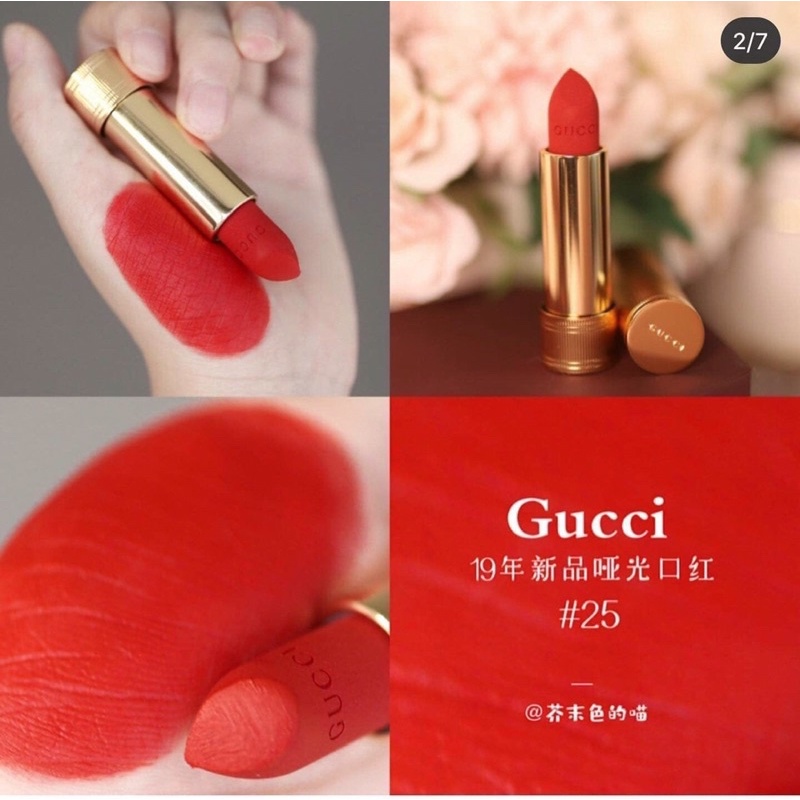 Son Gucci  à Lèvres mate mới các màu vỏ vàng sang chảnh