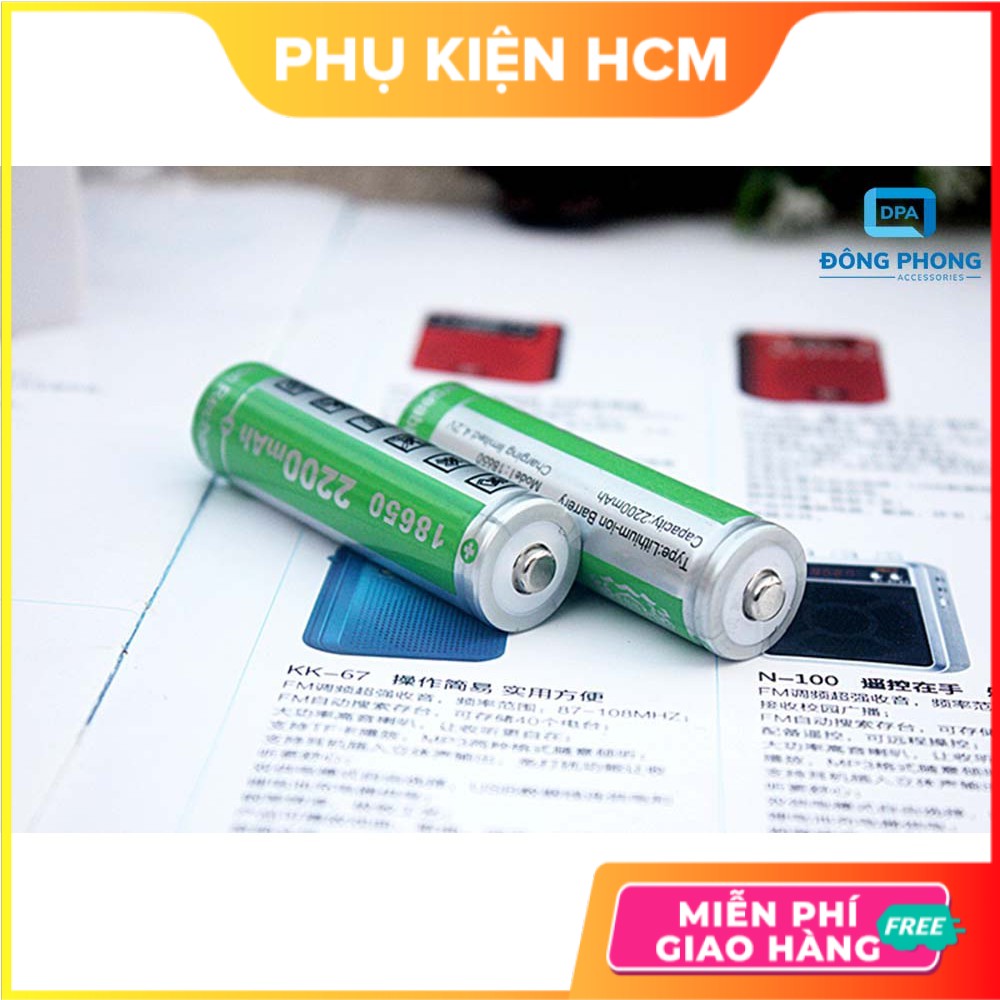 Pin Sạc 18650 4.2V 2200mAh ❣️FREESHIP❣️ Lithium-ion - Phụ Kiện HCM