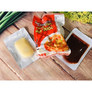 combo 500g bánh gạo Topokki Greenfood kèm 100g sốt kèm 100g phô mai kéo sợi Mozzazzella
