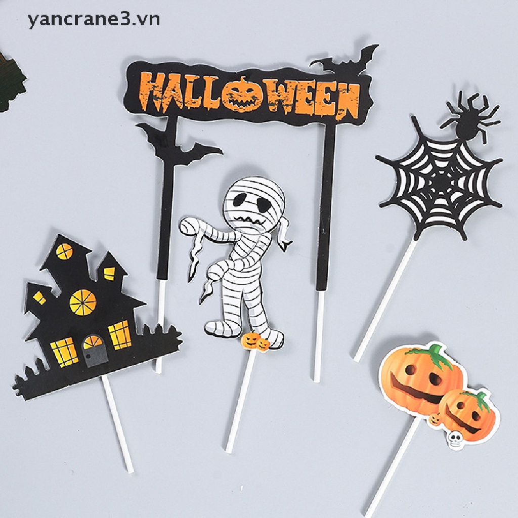 1 Bộ Que Cắm Trang Trí Bánh Kem Phong Cách Halloween 3.vn